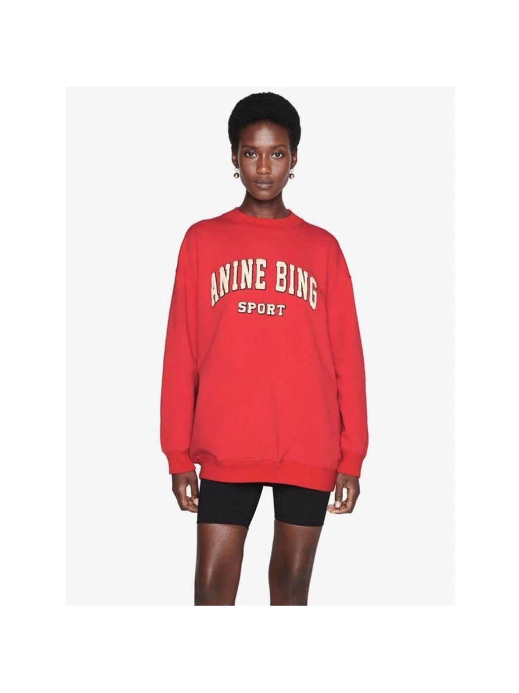 Anine Bing Sport Red Tyler Crewneck Sweatshirt - Nwot